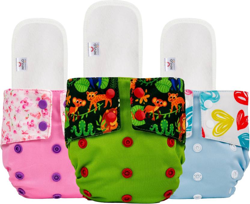 MYLO Baby Reusable Cloth Diaper + Insert Pad Enhanced Leak Protection(3M3Y) Buy Baby Care