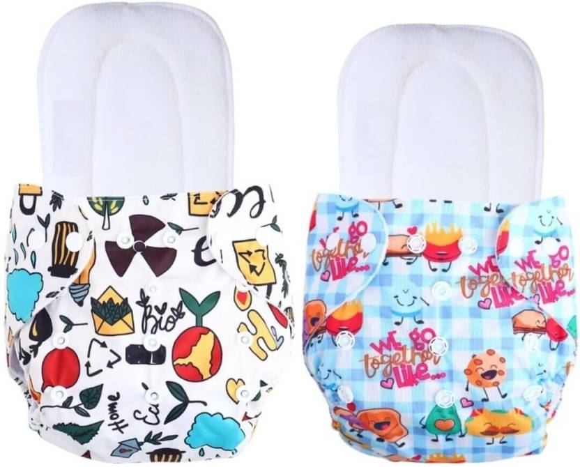 ByLoe Free Size Reusable Cloth Diaper With 2 Dry Feel Absorbent Soaker Pad (3M-3Y)