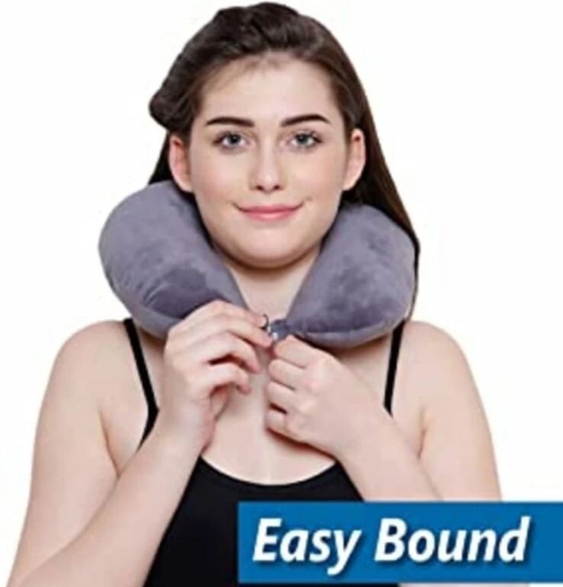 o&t U-Shape Black Travel Neck Pillow - Image 4