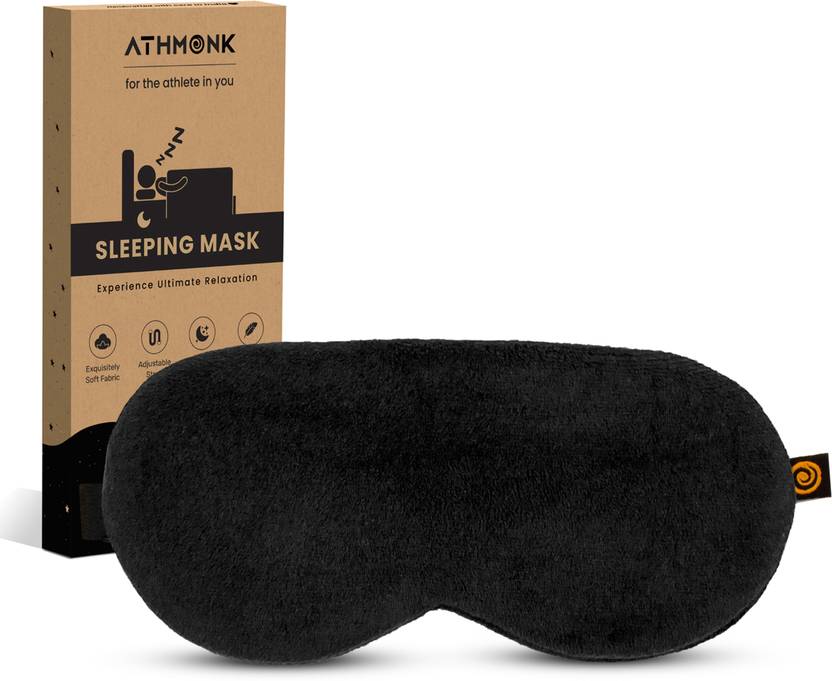 Athmonk Extra-Wide Eye Mask For Sleeping For Men & Women With Velcro Strap Eye Shade