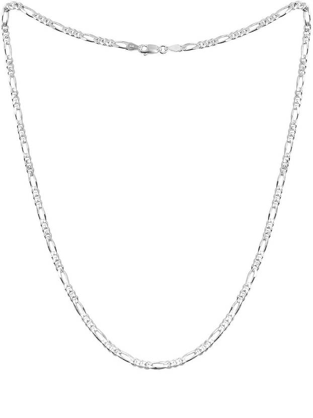 SILVERSHOPE FASHION 92.50 ORIGNAL CHAIN FLAT FIGRO CHAIN LINK CHAIN FOR MEN Silver, Sterling Silver Plated Silver Chain