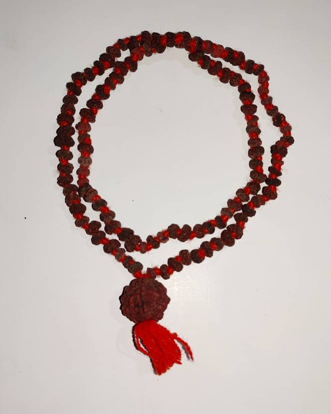 Sri Guru Rudraksha-Bhandar Bhadraksha Mala with Panch Mukhi Rudraksha Asli Granted original mala Wood Chain