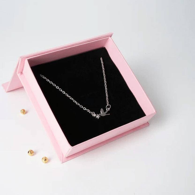 Anamya Collections Bird Silver Chain Pendat Gold-plated Plated Alloy Chain