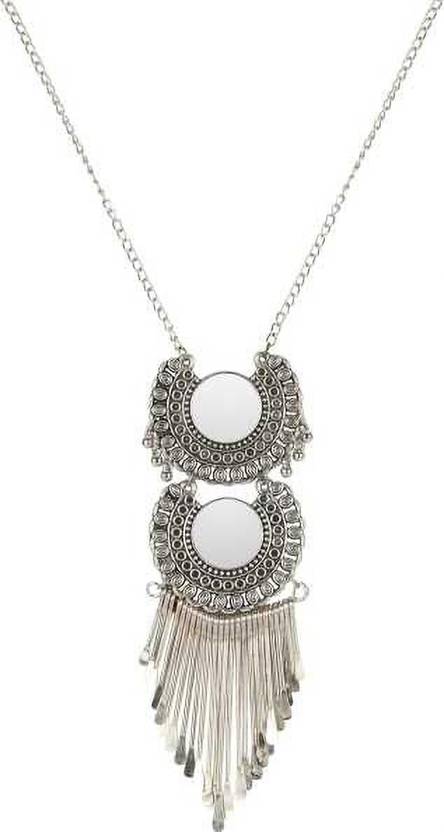 BSINT Sterling Silver Plated Glass, Alloy Necklace