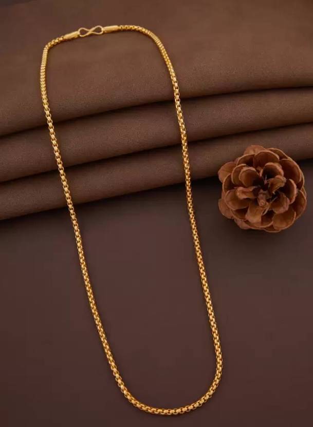 Aviate RU-2049 Gold plated Chain For Boys and Man Gold-plated Plated Alloy Chain Gold-plated Plated Alloy Chain