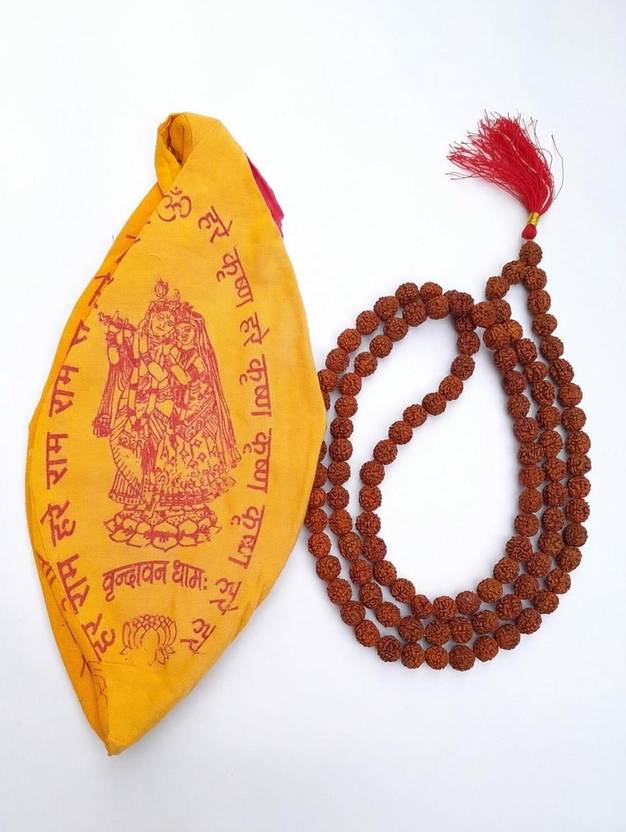 AKNaturals Rudraksha Mala for Men Original 108 Beads | Rudraksha Mala for Women Wood Chain
