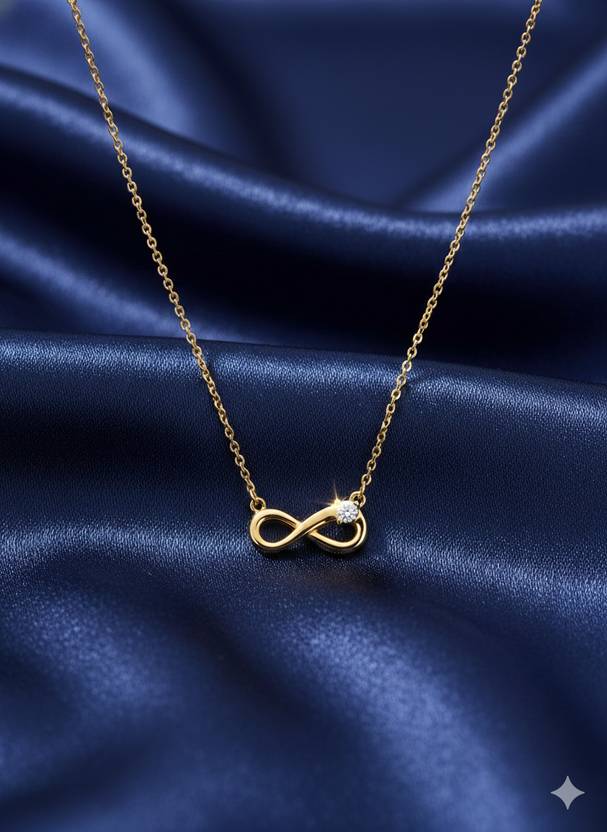 RACHIVA 18K Gold Plated Heart Pendant Necklace Gold-plated Plated Stainless Steel Necklace