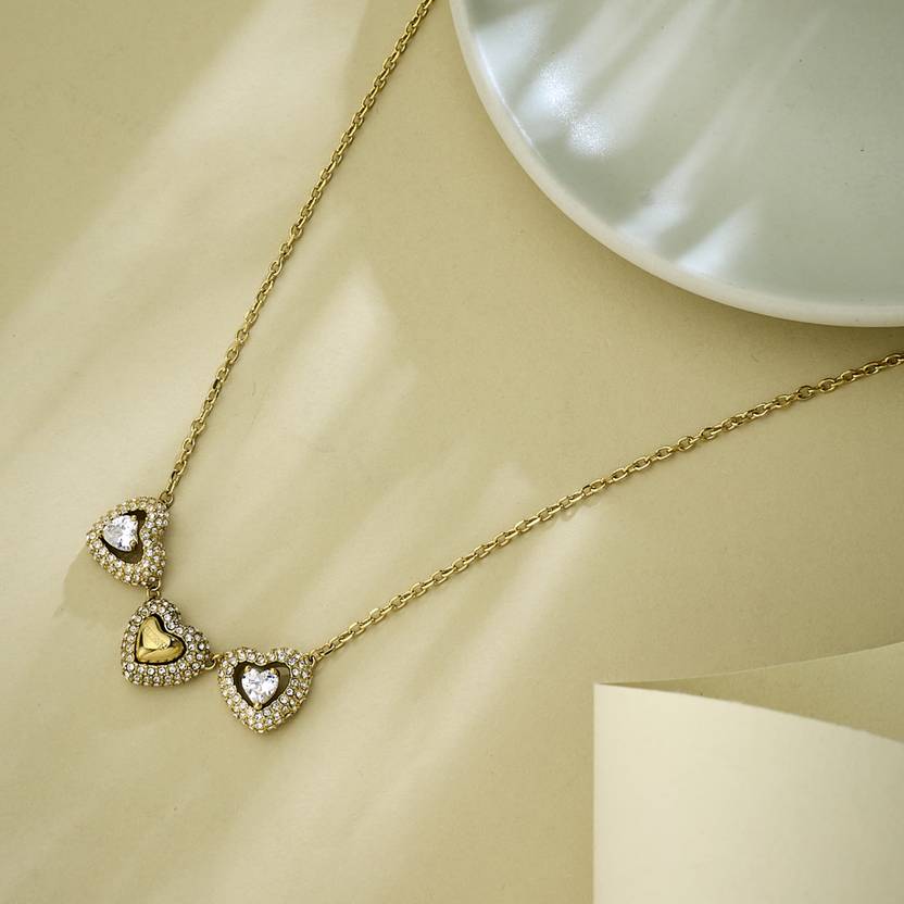 GUESS Beloved Gold-Plated Stainless Steel Necklace For Women Gold-plated Plated Steel Necklace