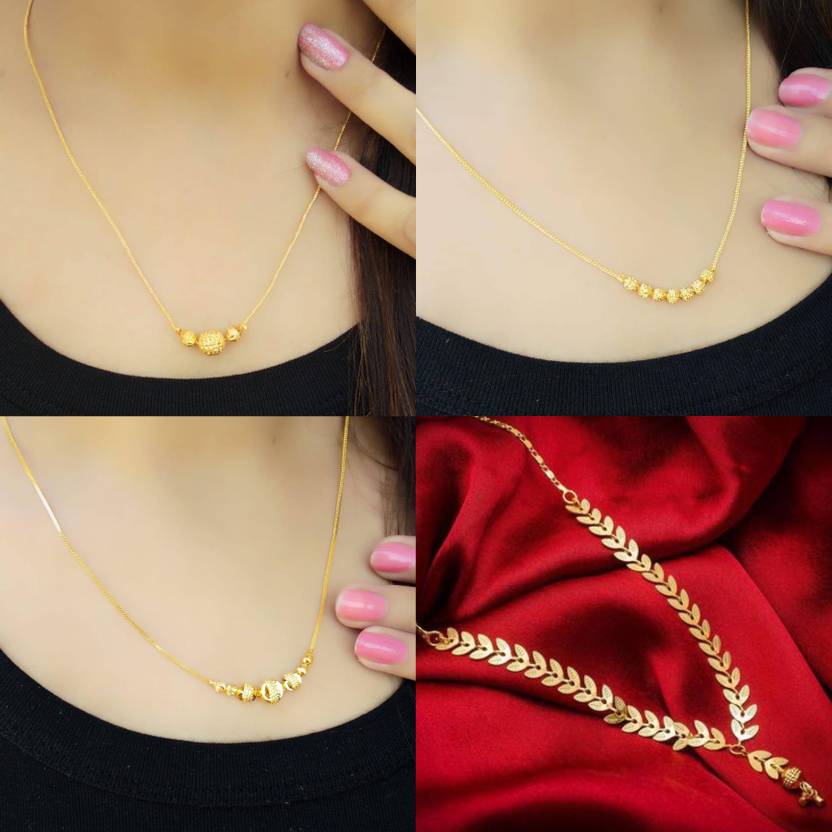 BOGHRA SALES Shimmering Graceful Pack Of 4 Elegant Necklace Combo For