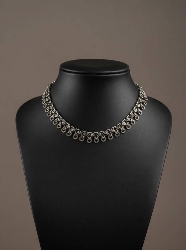 Naman Arts NA Silver Plated Brass Necklace