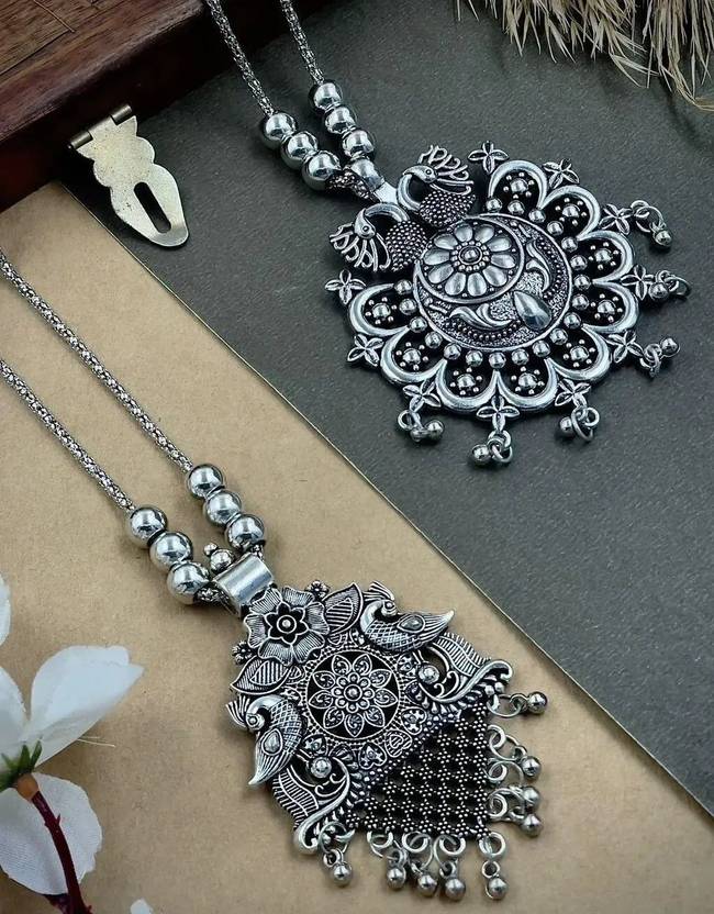 Naman Arts Silver Plated Brass Chain Set