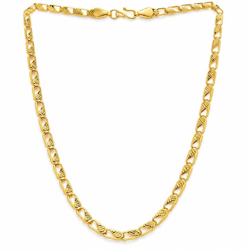 ZENEME Sleek Figaro Link Gold-plated Plated Stainless Steel Chain