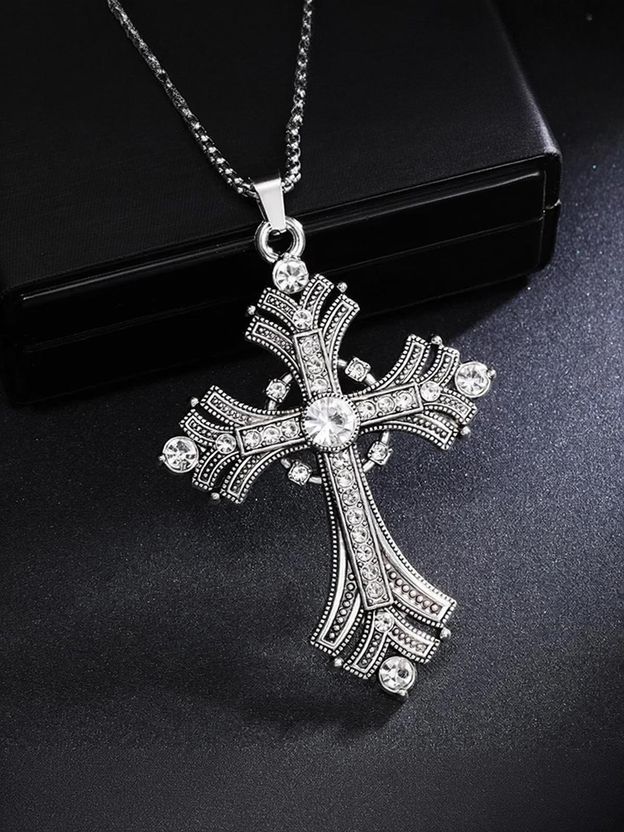 KURMASHOP Stainless Steel Cross Pendant with Box Chain - Image 10