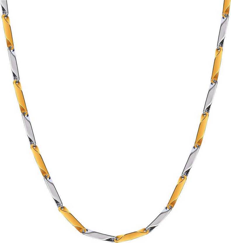 vien creation STAINLESS STEEL UNISEX STYLE SILVER /GOLD 2 COLOUR CHAINS STANDARD TRENDING CHAINS HIGH QUALITY PREMIUM CHOICE CHAIN Silver Plated Stainless Steel Chain