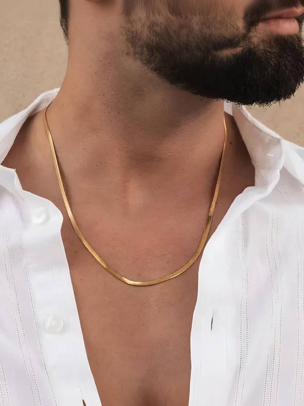 Zenzi Gold Plated Snake Chain For Girls & Women Gold-plated Plated Alloy, Stainless Steel Chain
