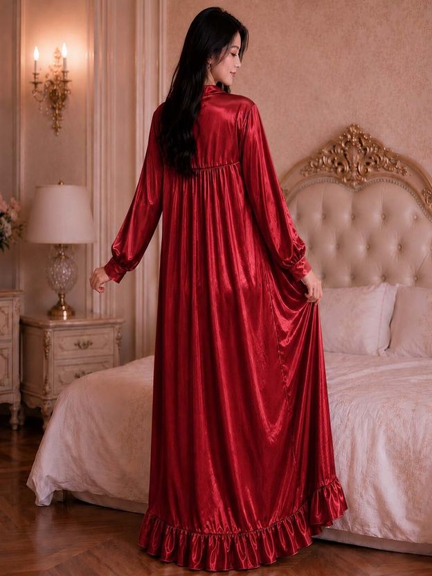 UKM Women Nightdress Maroon - Image 3