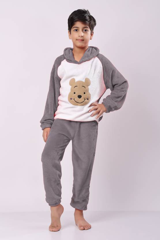 Ucollection Kids Nightwear Boys & Girls Solid Fleece Blend