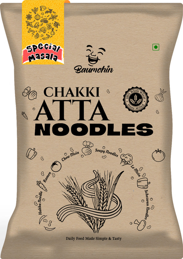 Baumchin Whole Wheat Chakki Atta Special Masala Noodle, Natural