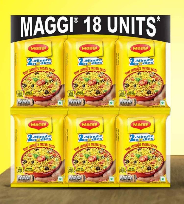 Maggi Pack of 18 Ready to Eat Masala Noodles with Traditional