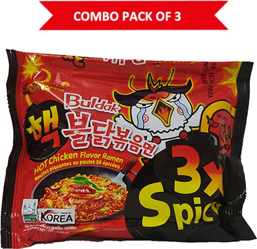 Samyang hot chicken flavor ramen buldak 3x spicy instant noodles Instant Noodles Nonvegetarian