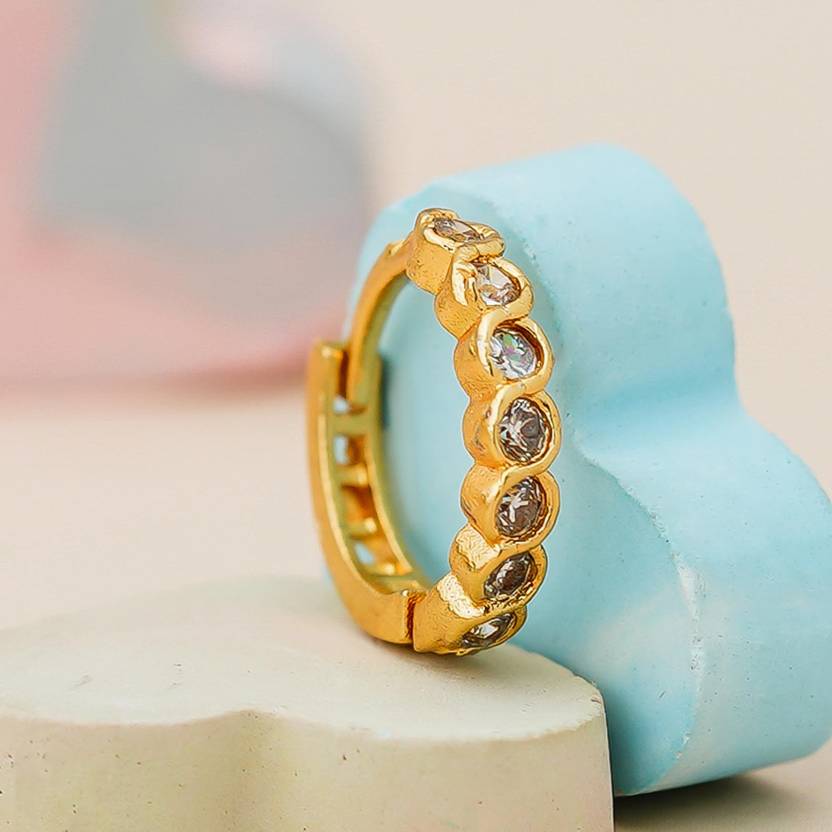 AHOORA Onyx Gold-plated Plated Brass Nose Stud
