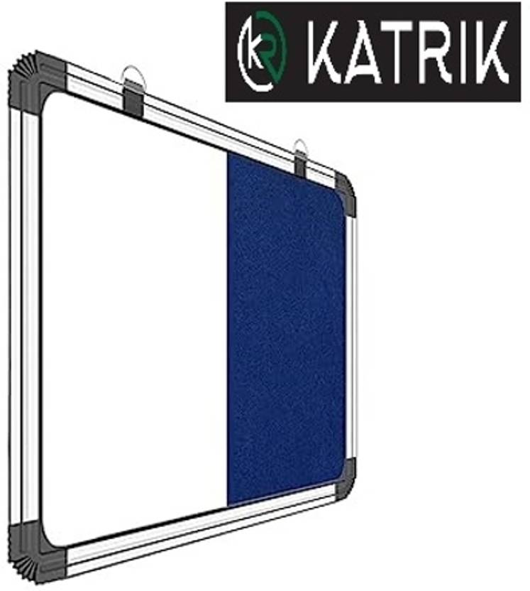 katrik 2x2 Feet Blue Combination Board for School, Office and Home A10