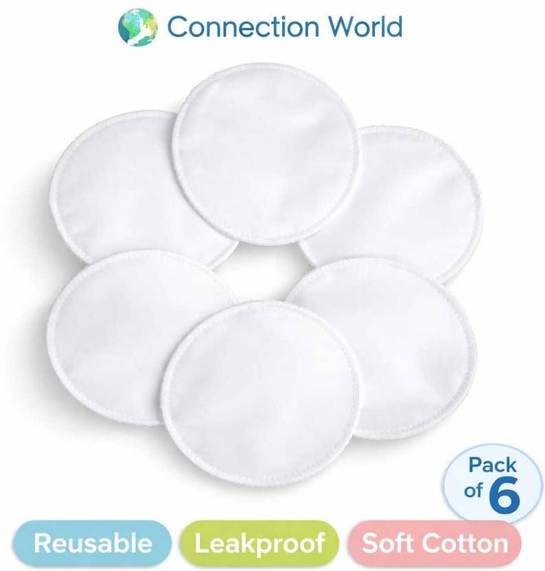 Konnectionmom NURSING PAD-WHITE-6PCS Nursing Breast Pad