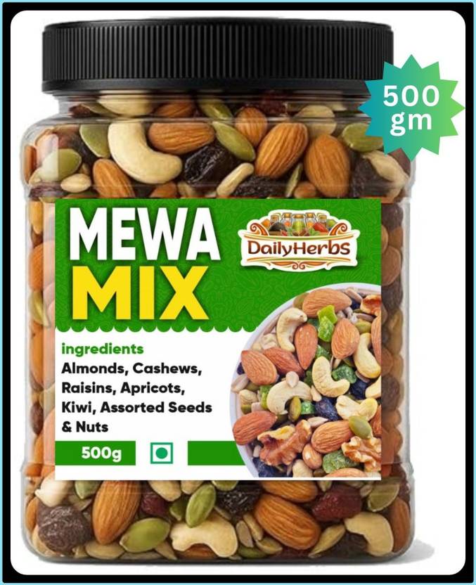 DAILYHERBS Fruit | Mewa |AA+ Almonds, Cashews, Raisins, Apricots, Dates, Kiwi, Gooseberry