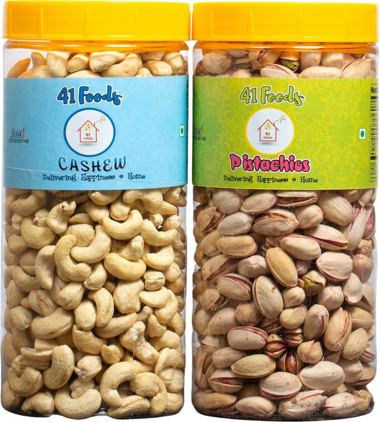 41 foods Dry fruits combo pack of Cashews Pistachios pista kaju 300