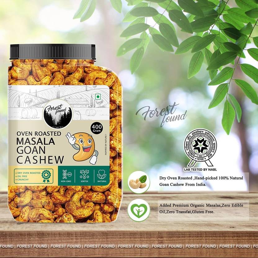 FOREST FOUND Oven Roasted Chilly Masala Cashews Nuts Cashews