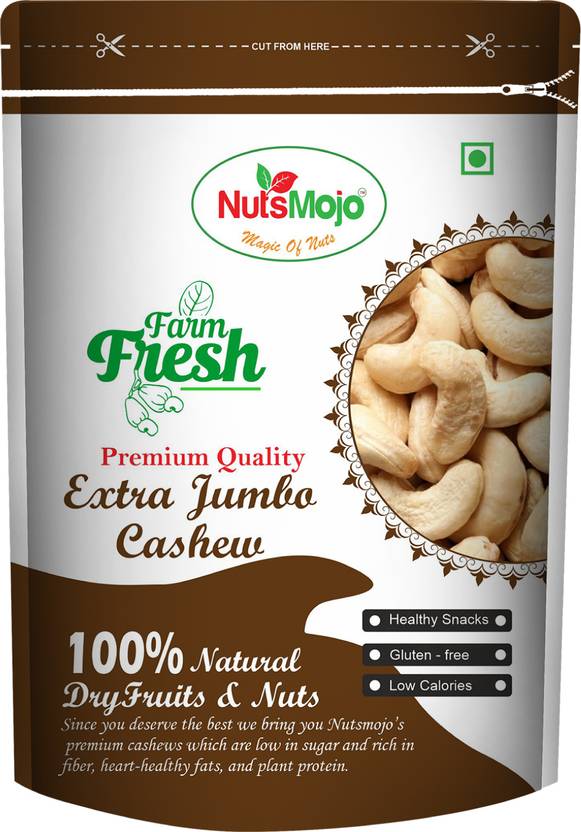 NutsMojo Premium Whole Extra Jumbo Cashew Nuts 1 kg Offer pack Premium