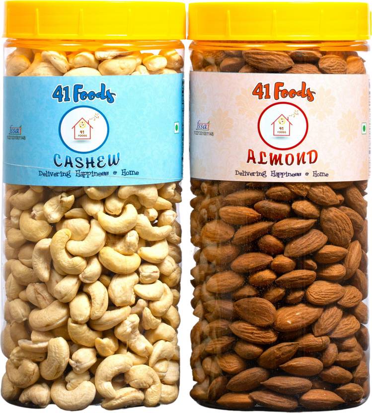 41 foods Dry fruits combo pack of Cashews Almonds badam Kaju (150x2
