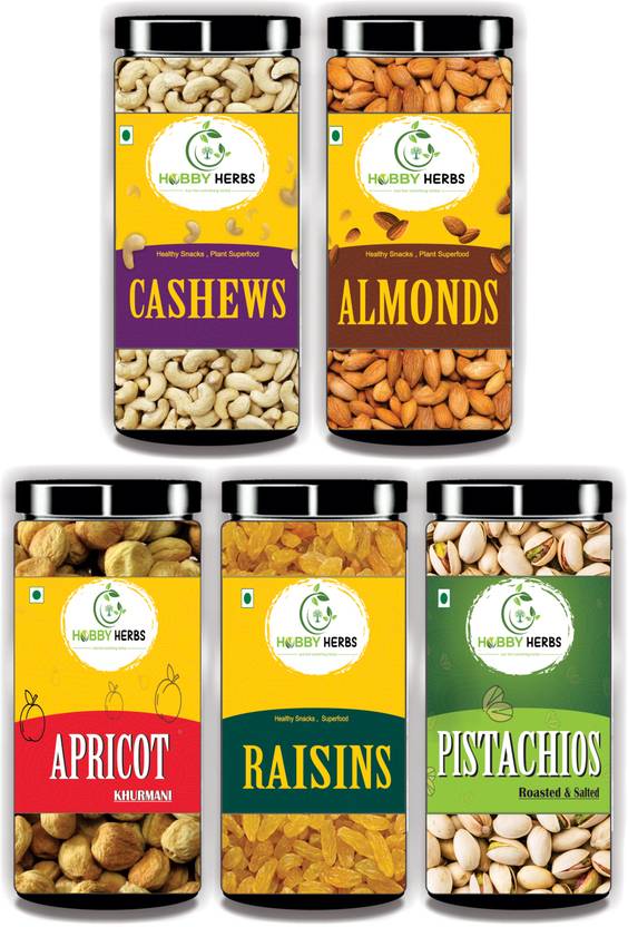 Hobby Herbs Almonds , Cashew , Apricots , Pistachios & Raisins 500gm