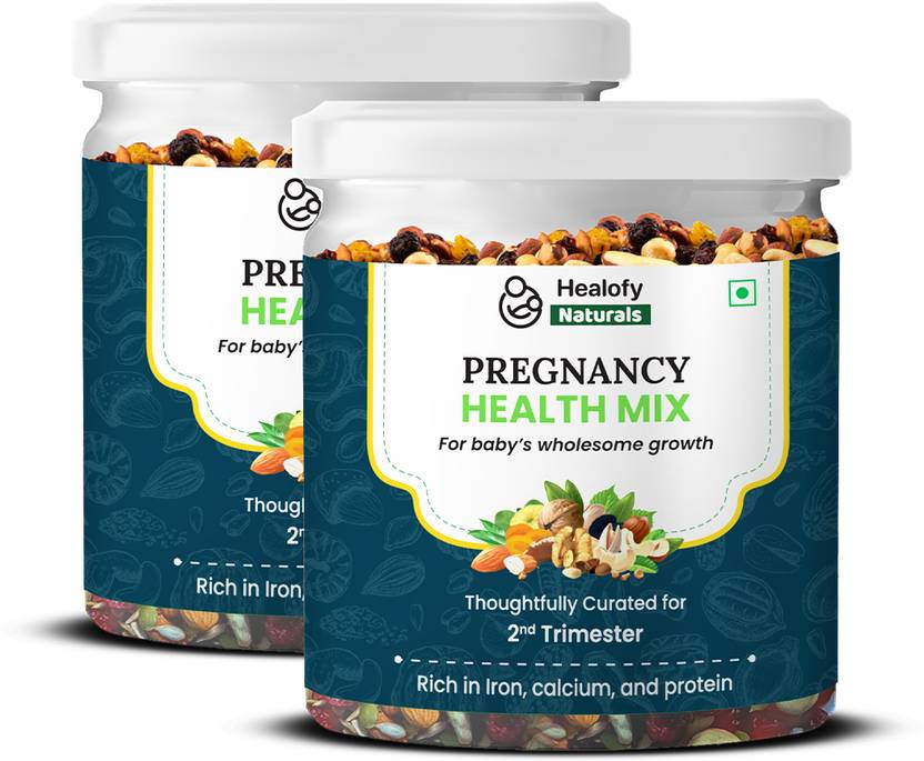 Healofy Naturals Healthy Pregnancy Trail Mix for 2nd Trimester, 400gm