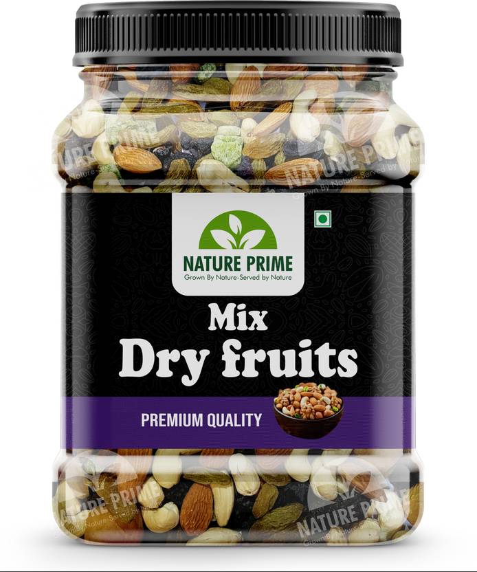 Nature Prime Primium Mix Dry Fruits (Almonds, Cashew, Raisin,Black Raisin, Apricot,Kiwi) Almonds