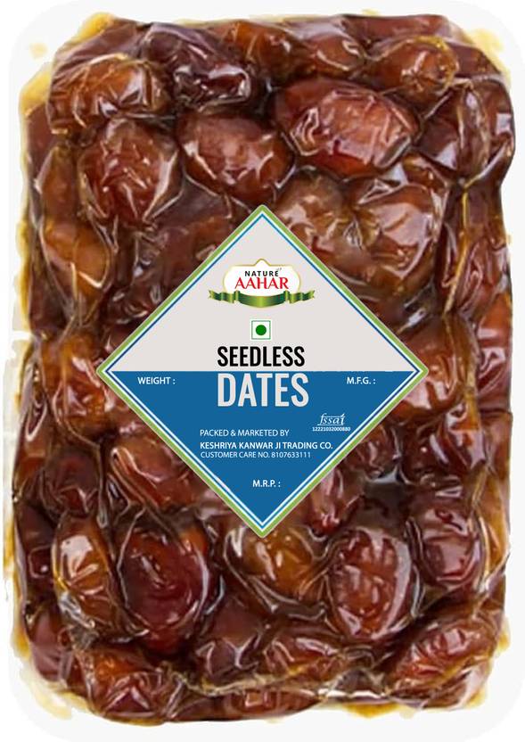 Nature Aahar organic Seedless Dates Pin Khajur Arabian Dates, Dry Fruit