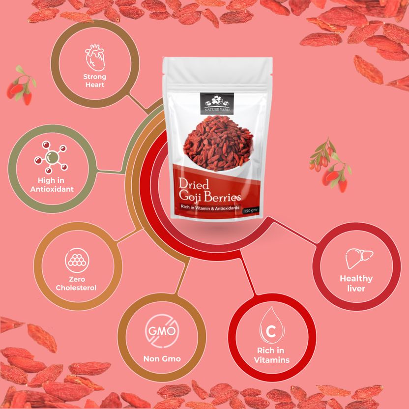 NATURE YARD Whole Dried Goji Berries 150gm - Image 3