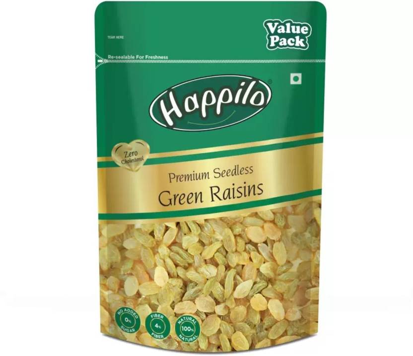 Happilo Premium Seedless Green Raisins (value pack) Raisins Price in