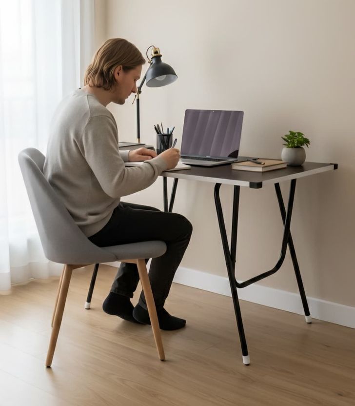 EuroQon Easy Fold Space Saver Study Table - Image 2