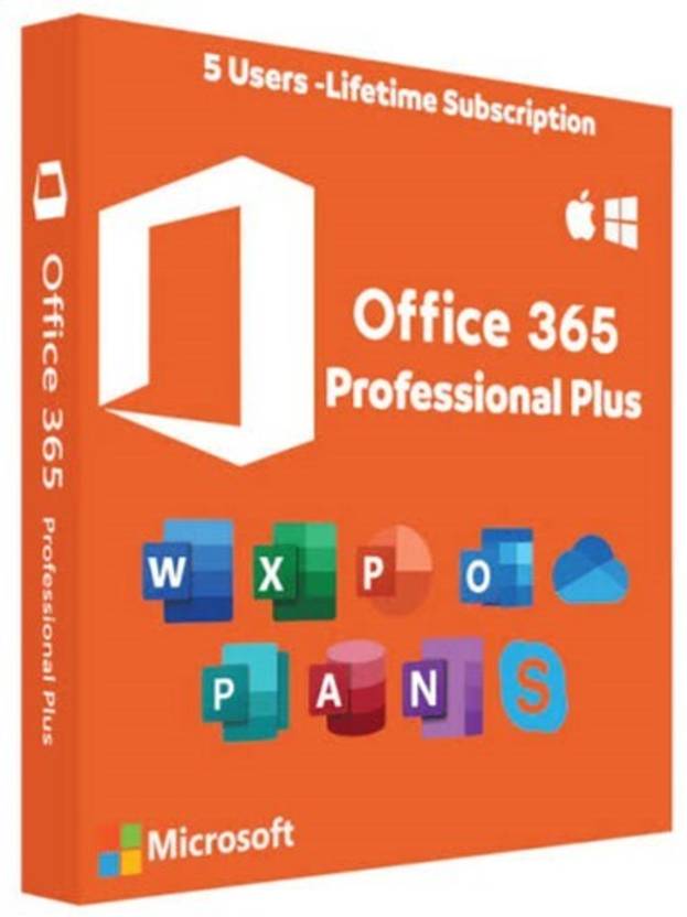 MICROSOFT Office 365 Pro Plus For 5 Users/PC (Lifetime License) + 5TB Onedrive MICROSOFT