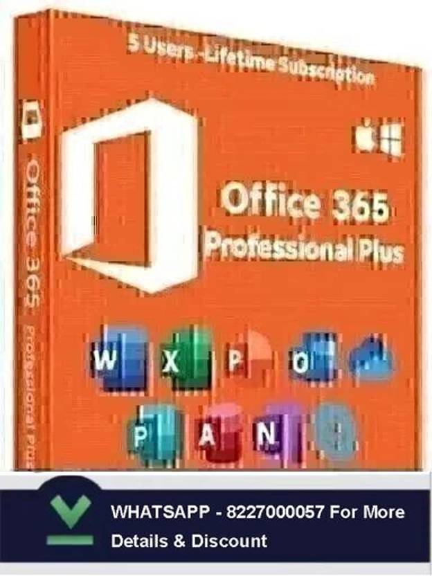 MICROSOFT Office 365 Pro Plus For 5 Users/PC (Lifetime License) + 5TB