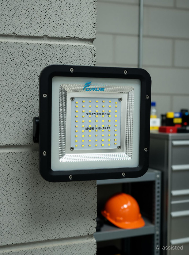 FORUS 50W LED Flood Light 5 Years Warranty, Waterproof Outdoor LED Flood Lights, High Mast Focus Light, Halogen Light for Factory, Garage, Parking, Garden, Shop, Warehouse, Tent, Cool White, 1PC Flood Light Outdoor Lamp