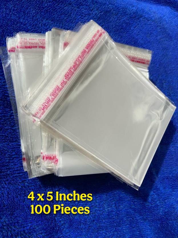 MAXFEAT 4x5 Inch Jewellery Packing OPP Bags Pack of 100 Security Bag