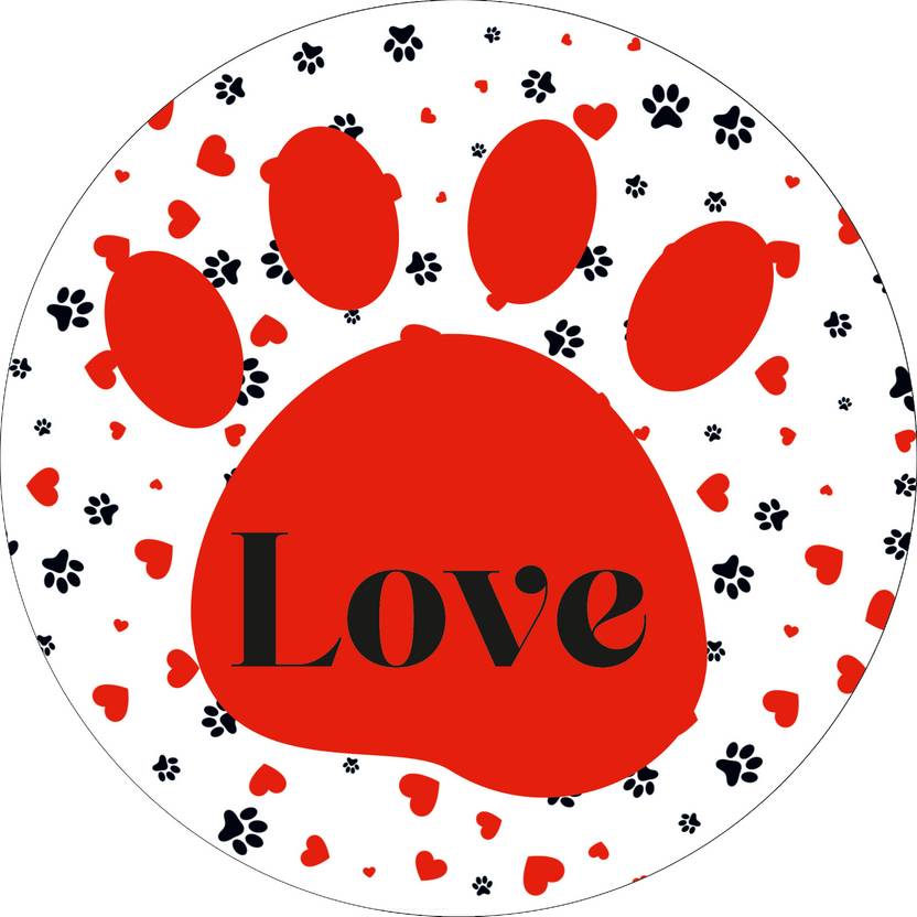 Indianara Set of 3 Pet Lovers Painting for Wall Decoration Digital Reprint 8 inch x 8 inch Painting