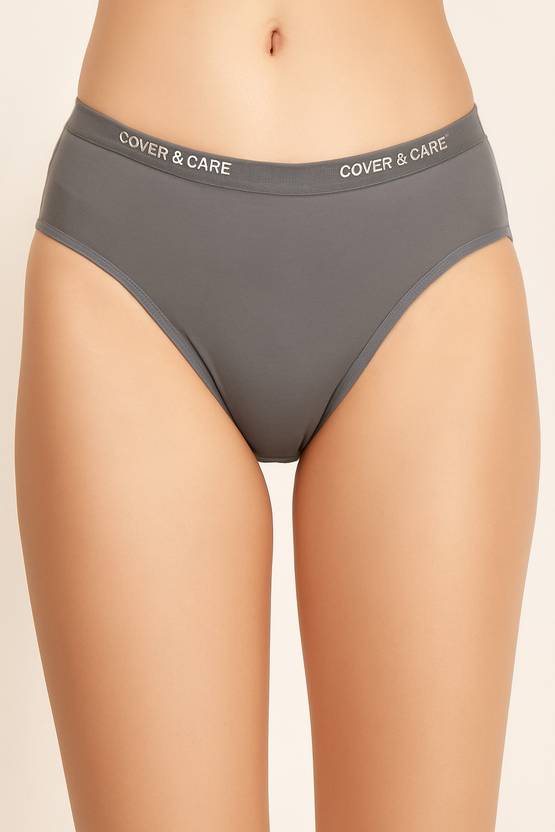 COVER & CARE Pack of 3 Women Hipster Grey, Black, Red Panty