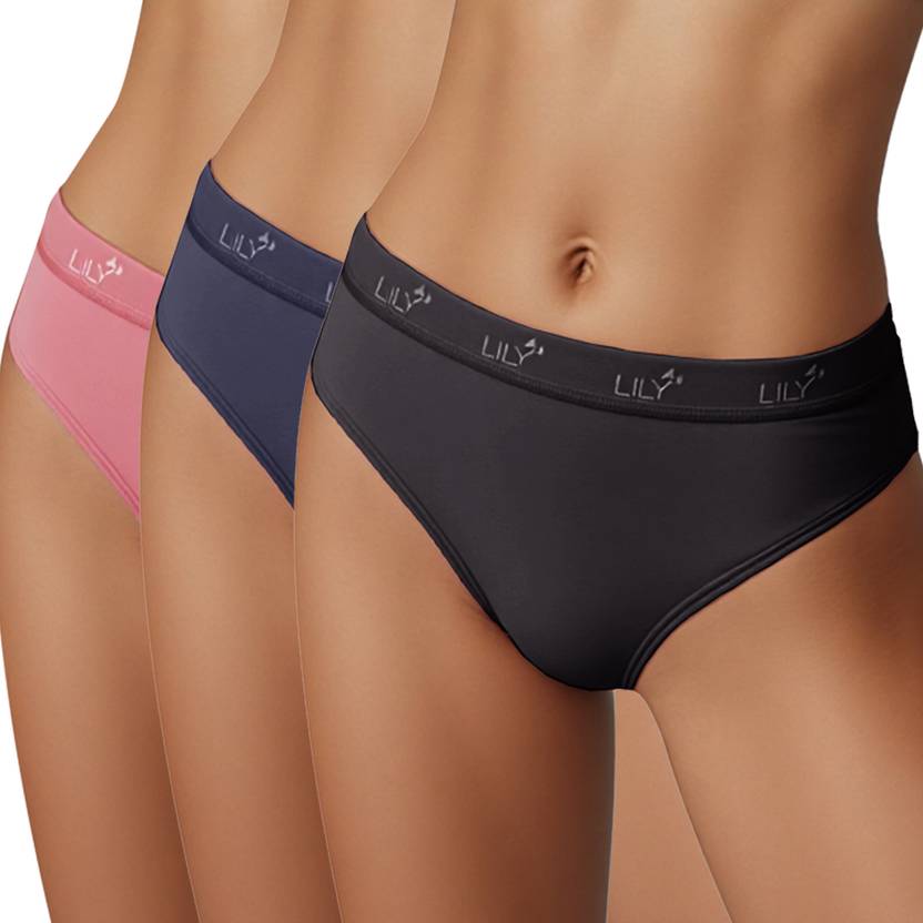 LILY Women Hipster Black, Blue, Pink Panty