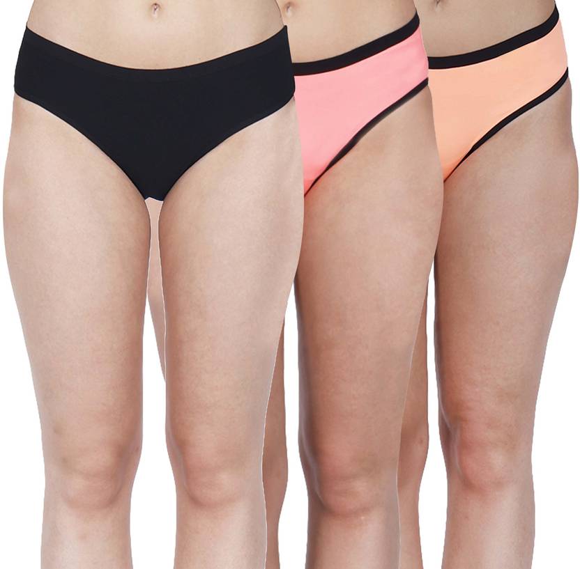Curves & Couture Women Bikini Black, Pink, Pink Panty