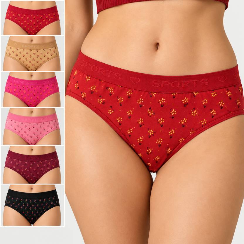 clora attire Pack of 3 Women Hipster Multicolor Panty