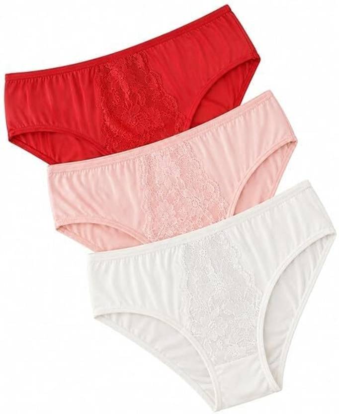 ABDKY Pack of 3 Women Bikini Multicolor Panty
