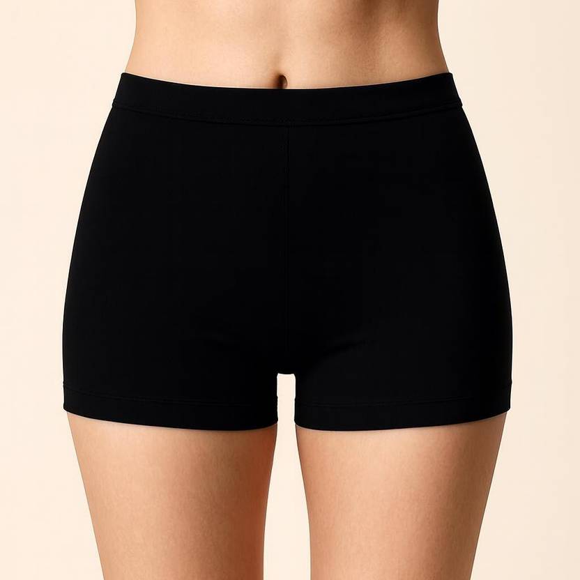 Ullas Premium Women Boy Short Black Panty